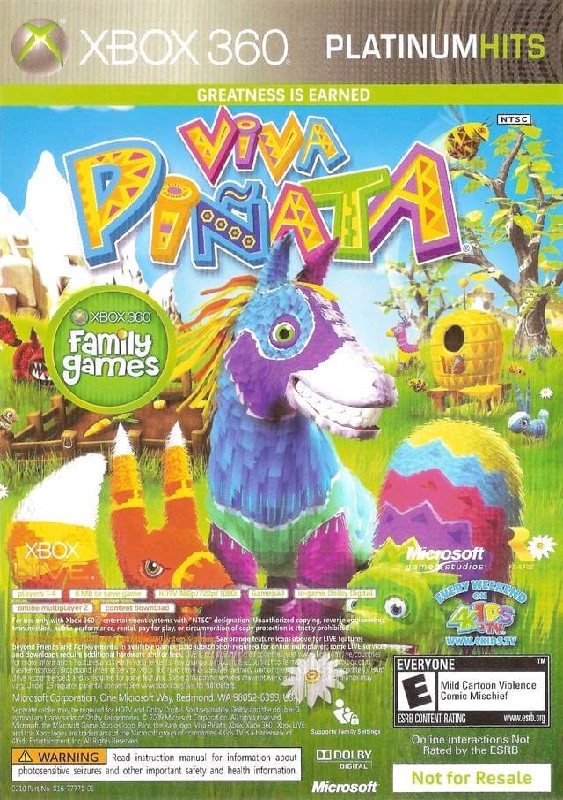 Game Viva Pinata Platinum Hits para Xbox 360 Microsoft GAMES E