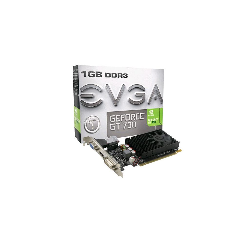 Placa de Vídeo Geforce EVGA GT Mainstream NVIDIA GT 730 1GB DDR3 128 BIT 1400MHZ