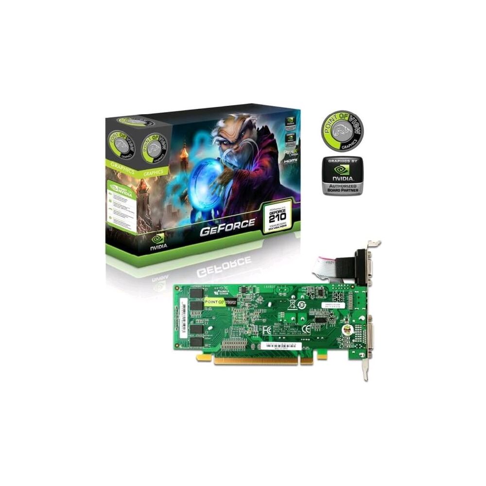 Placa de Video NVIDIA GeForce GT 210 1 GB DDR3 64 Bits Point Of View VGA-210-C2-