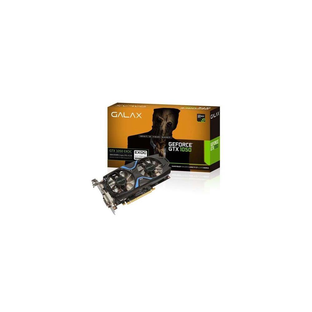 Placa de Vídeo Galax GTX 1050 2GB EXOC GDDR5 50NPH8DVN6EC PCI-EXP - Geforce