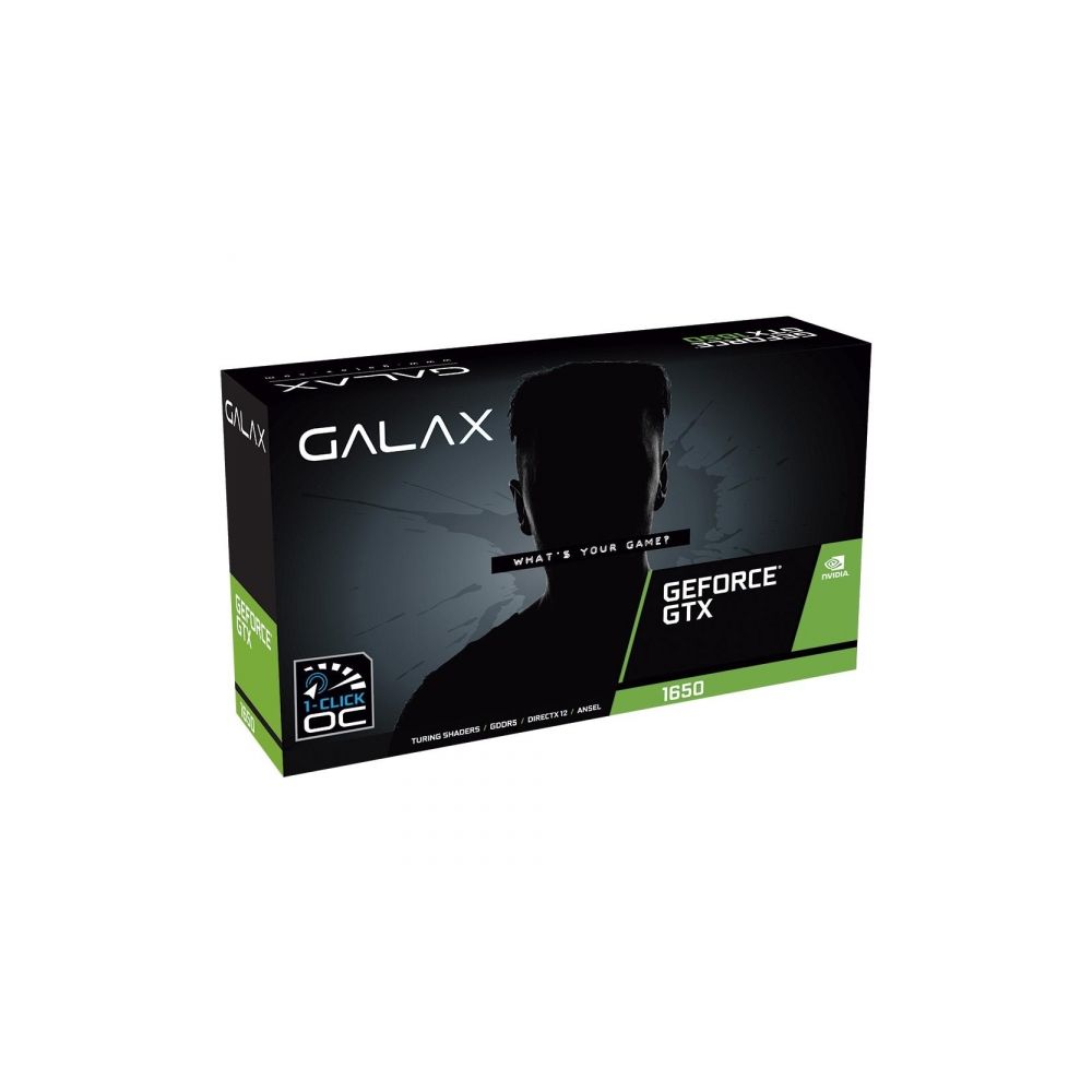 Placa de Vídeo 4GB, GeForce, GTX 1650, GDDR5, 128 Bits, PCI Express 3.0, 65SQH8DS08EX - Galax 