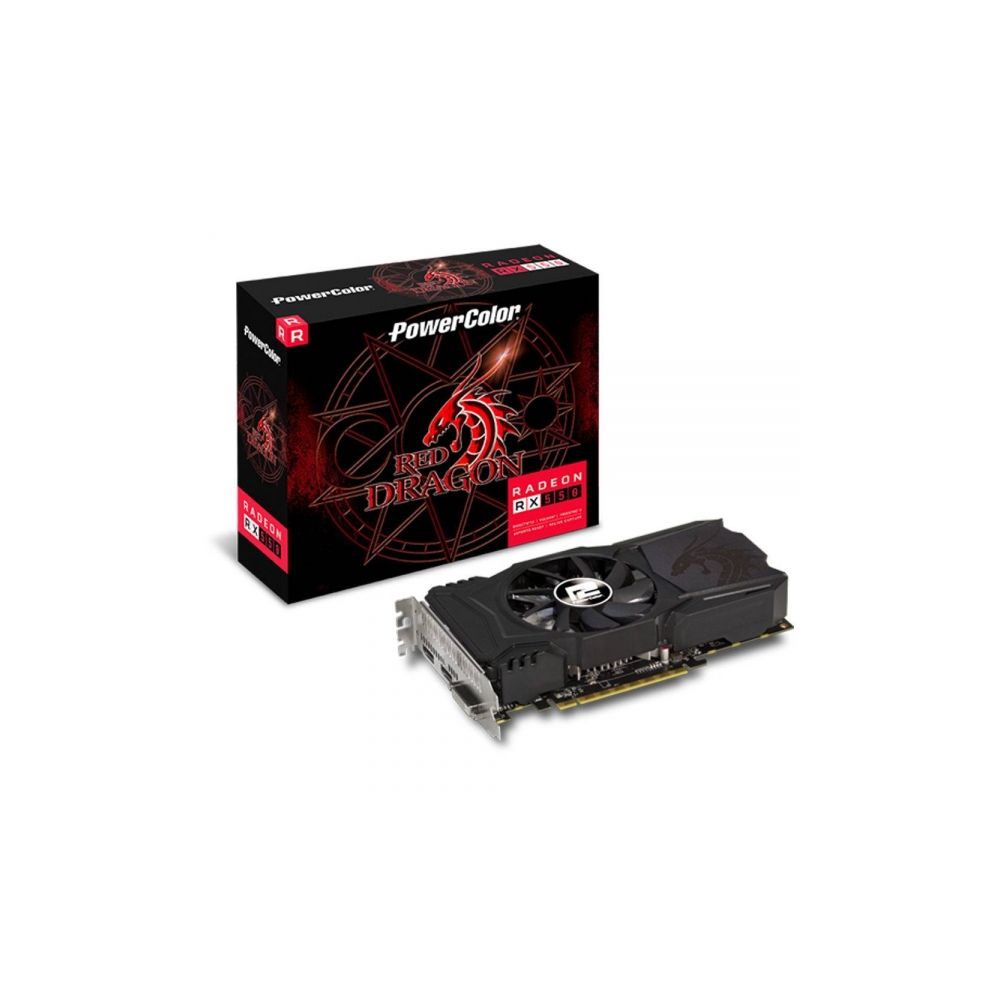 Placa de Vídeo Radeon RX 550 Red Dragon 4GB - Power Color 