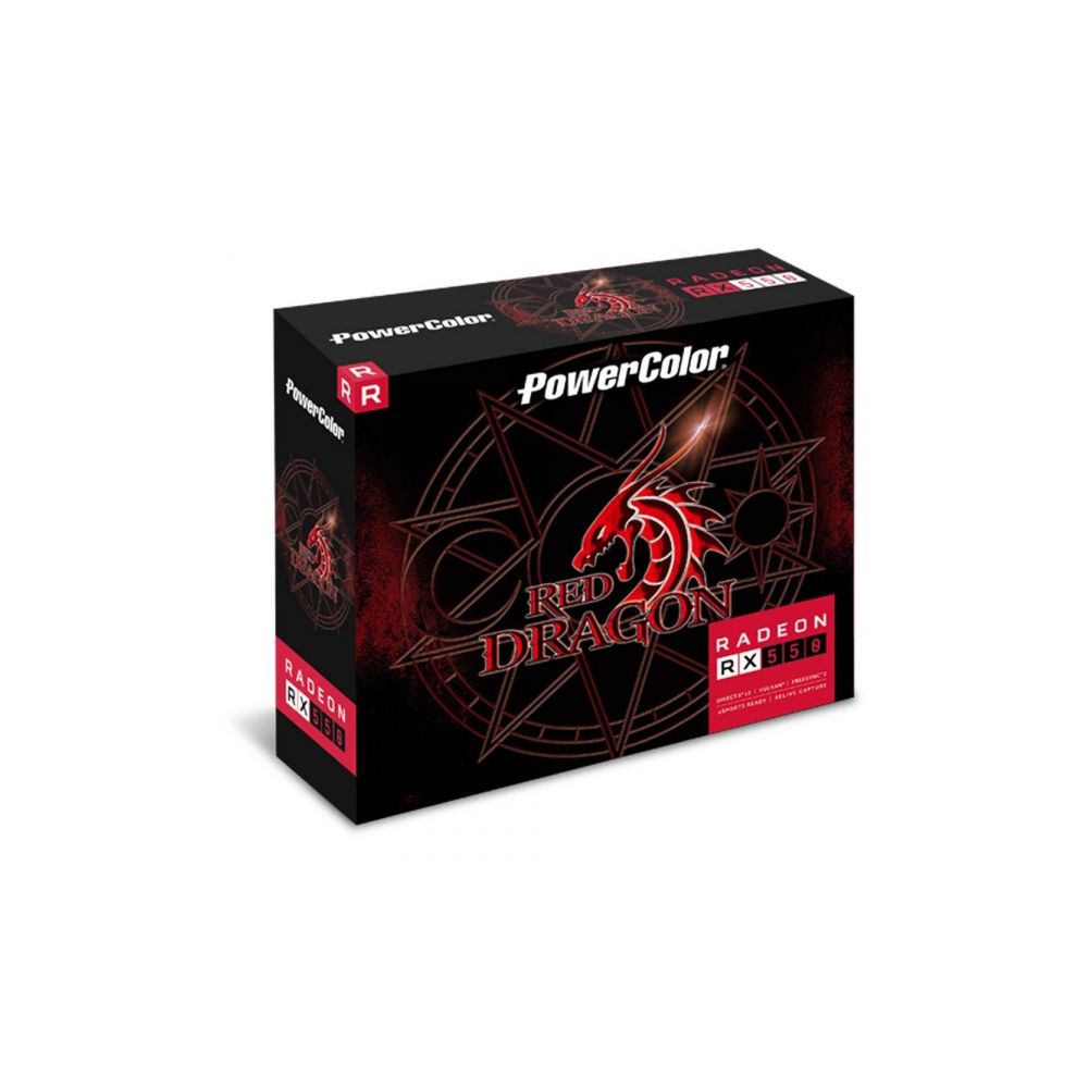 Placa de Vídeo Radeon RX 550 Red Dragon 4GB - Power Color 