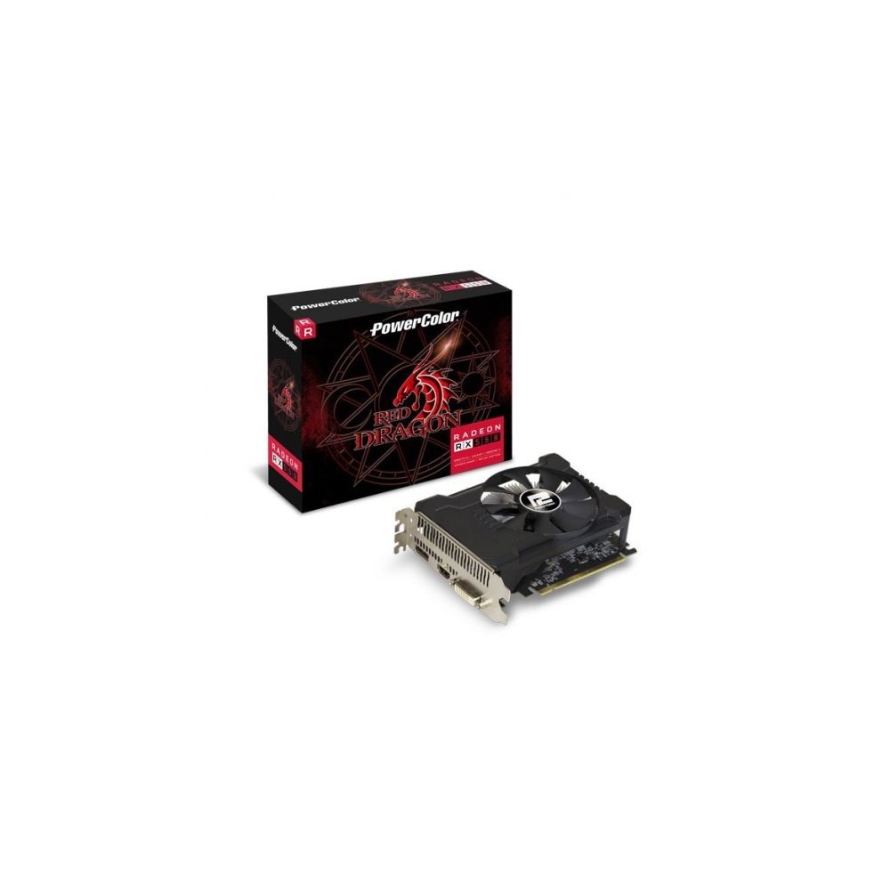 Placa de Vídeo Radeon RX 550, 4GB, Red Dragon, AXRX-550-4GBD5-DHA/OC, GDDR5, 128 bits, PCIE 3.0 - Power Color 