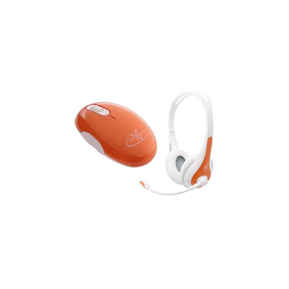 Headset + Mouse USB Summer Mod.F151A Laranja - Integris