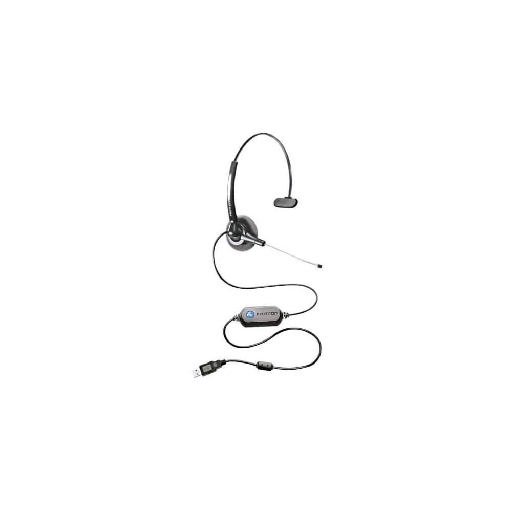 Fone Headset Stile Compact Voip Slim Preto USB - Felitron
