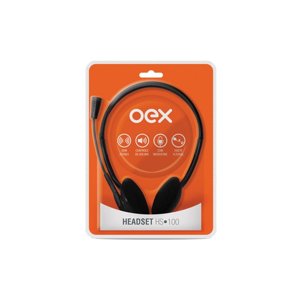 Fone de Ouvido Headset com Microfone HS100 - OEX