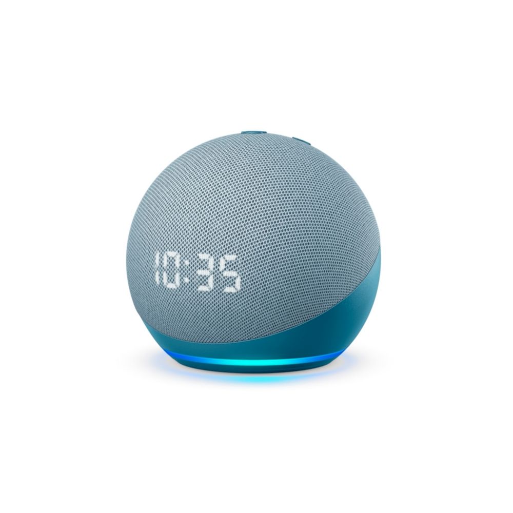 Echo Dot 4ªG Azul Smart Speaker c/ Relógio - Alexa