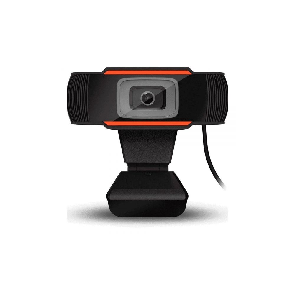 Webcam Hd 720p c/ Microfone Preta Com Laranja