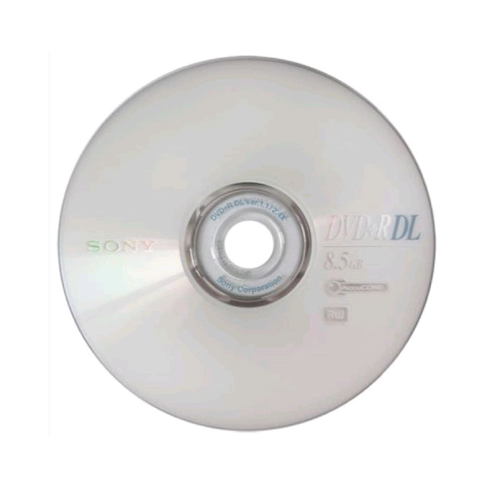 Mídia DVD+R DL OEM 215MIN/8.5GB Dual Layer 8X Sony CARTUCHOS E