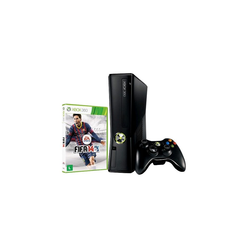 Xbox 360 4GB com Controle sem Fio com FIFA 14 - Microsoft