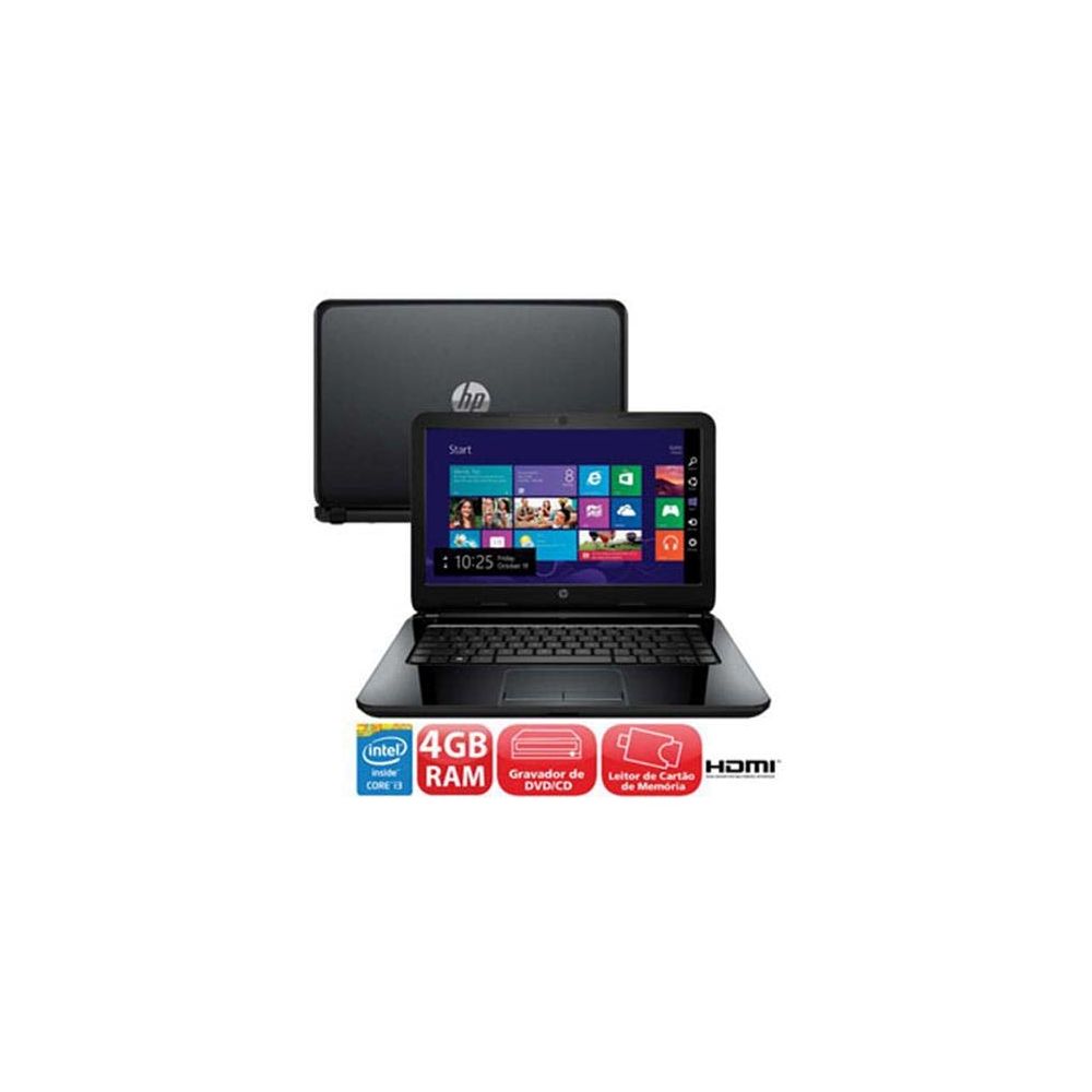Notebook HP 14 Preto 4ª Geração IntelCore i3 4Gb HD500Gb 14