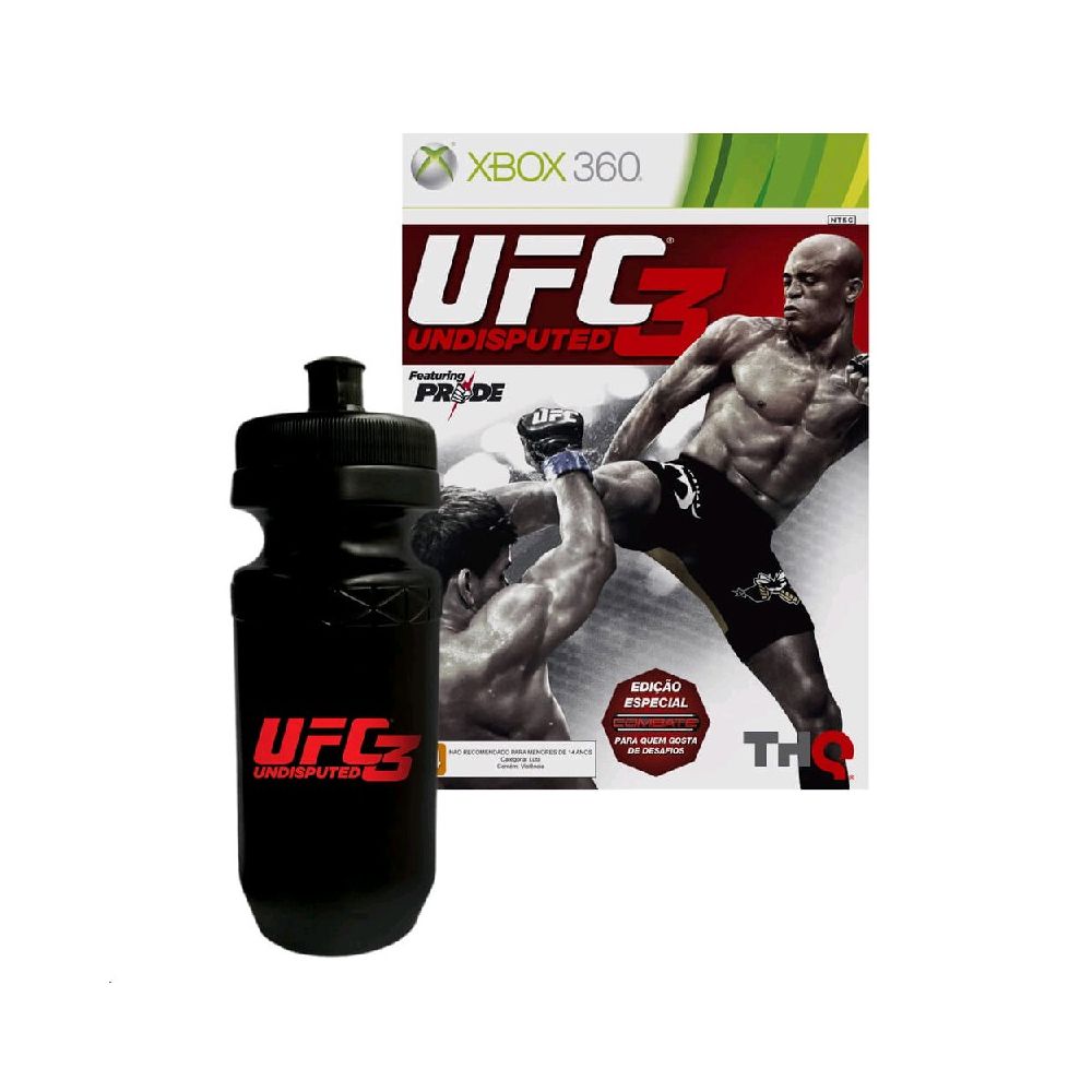 Game UFC Undisputed 3 Edição Especial + Squeeze UFC - Xbox 360