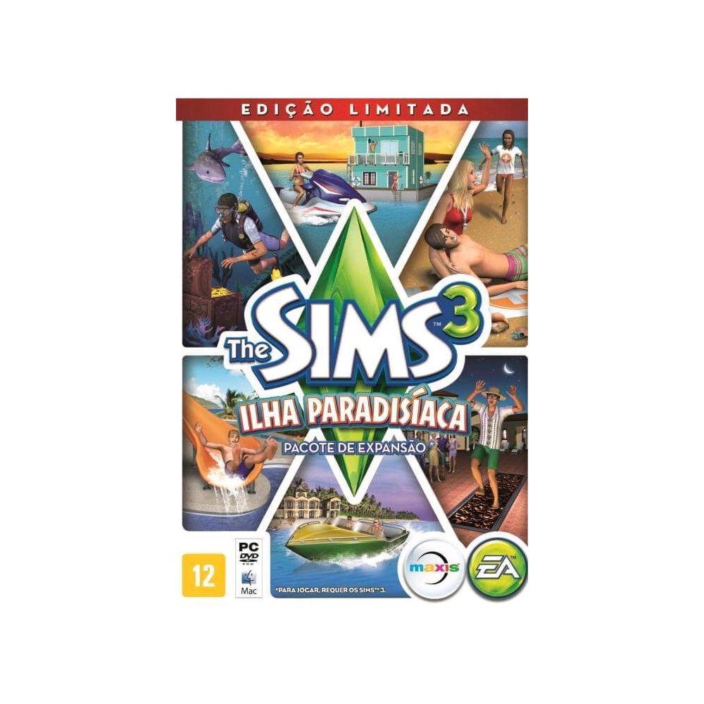 The Sims 3: Ilha Paradisíaca  Pacote de Expansão 10 Edição Limitada PC - Ea Wb G