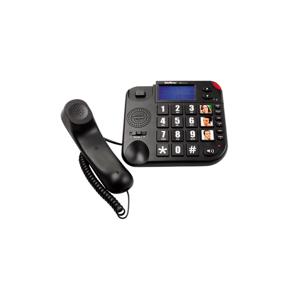 Telefone com Fio Tok Fácil ID Preto 4000073 - Intelbras