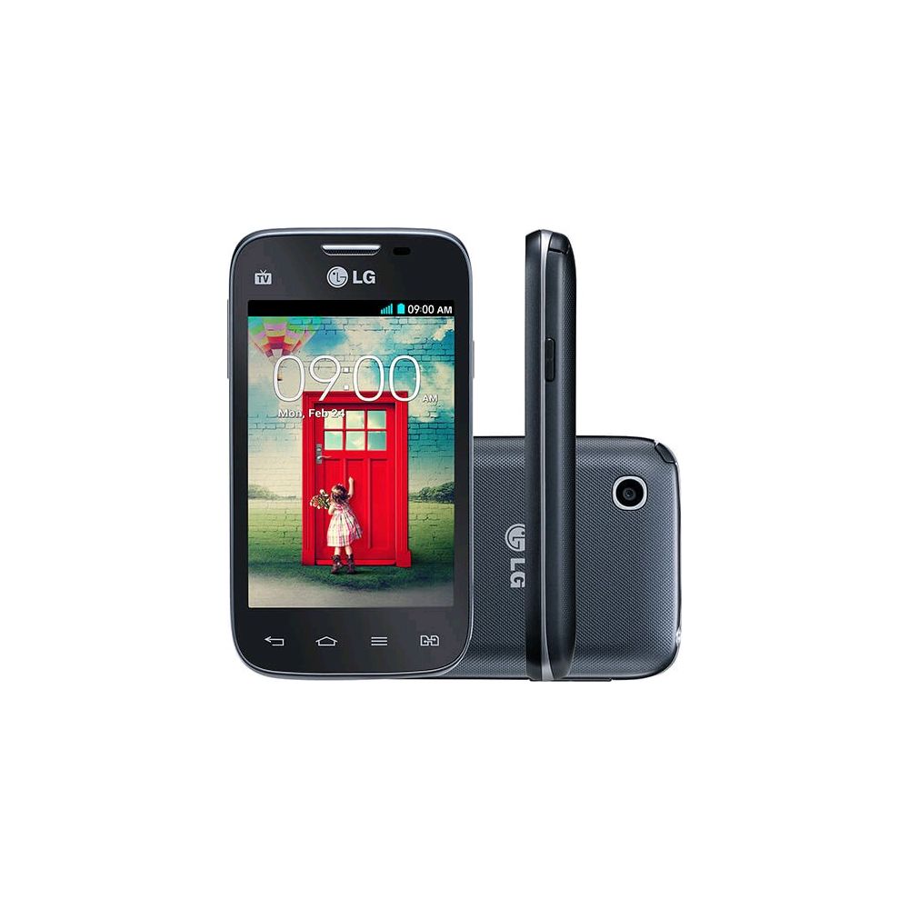 Smartphone Dual Chip LG L40 D175 Desbloqueado Preto Android 4.4 3G/Wi-Fi Câmera 