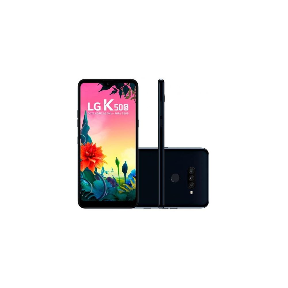 Smartphone K50s 4G, 32GB  Tela 6,5” Câmera 13MP + 5MP + 2MP + 13MP  LM-X540BMW Preto - LG