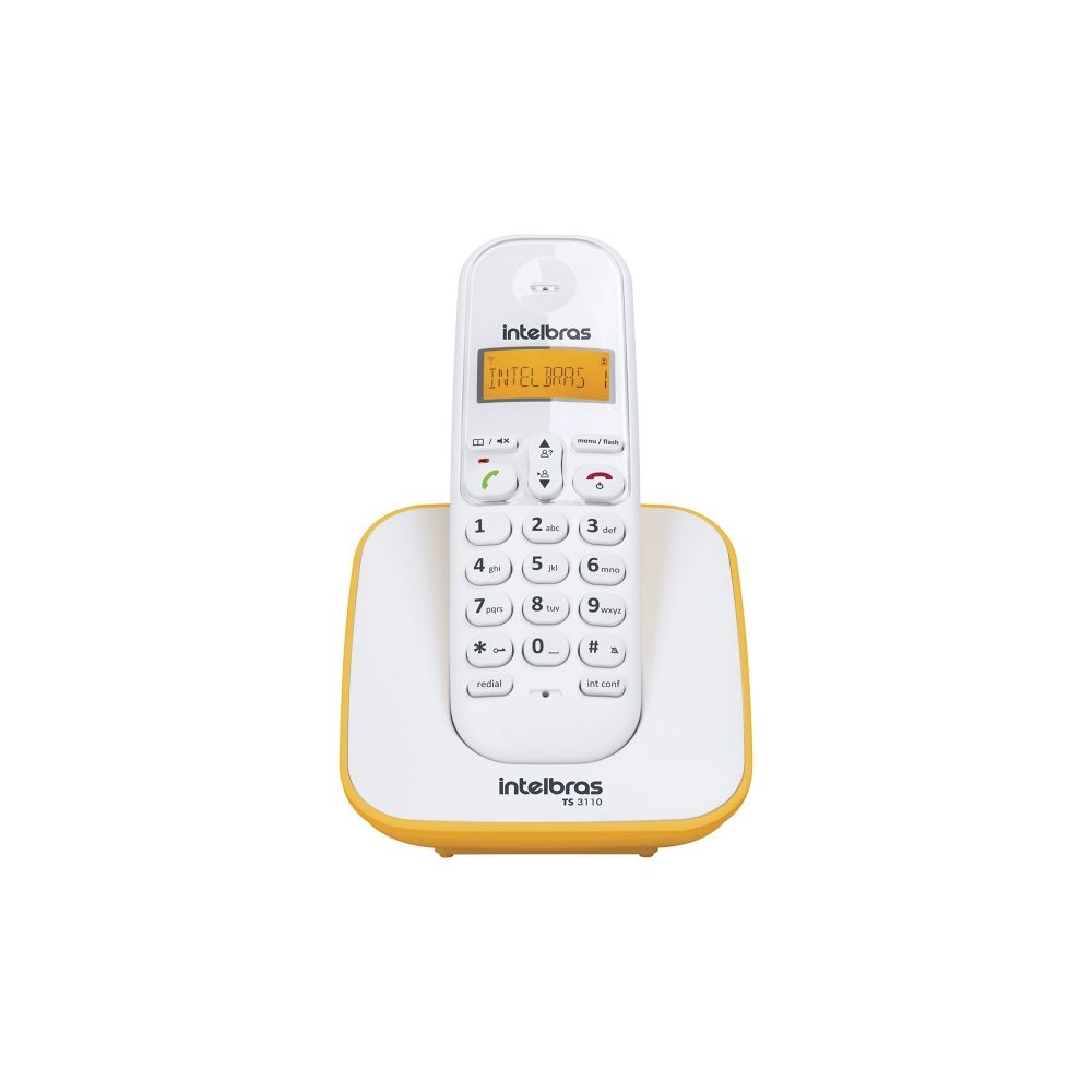 Telefone Sem Fio Amarelo TS3110 - Intelbras