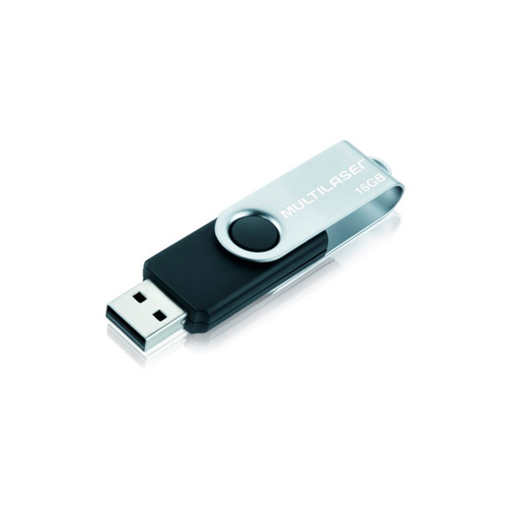 Pen Drive Twist 16GB PD588 Preto USB 2.0 - Multilaser 