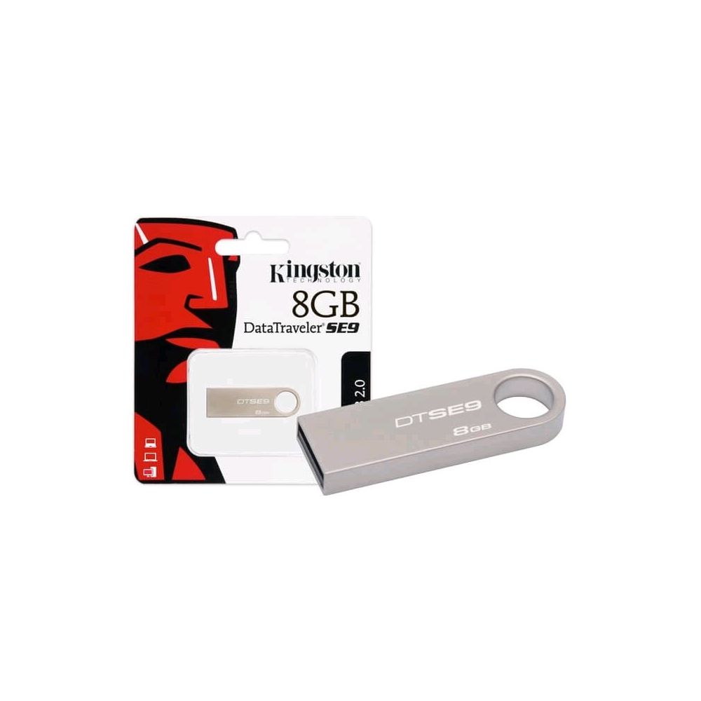 Pen Drive USB 2.0 DTSE9H/8GBZ Datatraveler SE9 8GB Cor Prata - Kingston