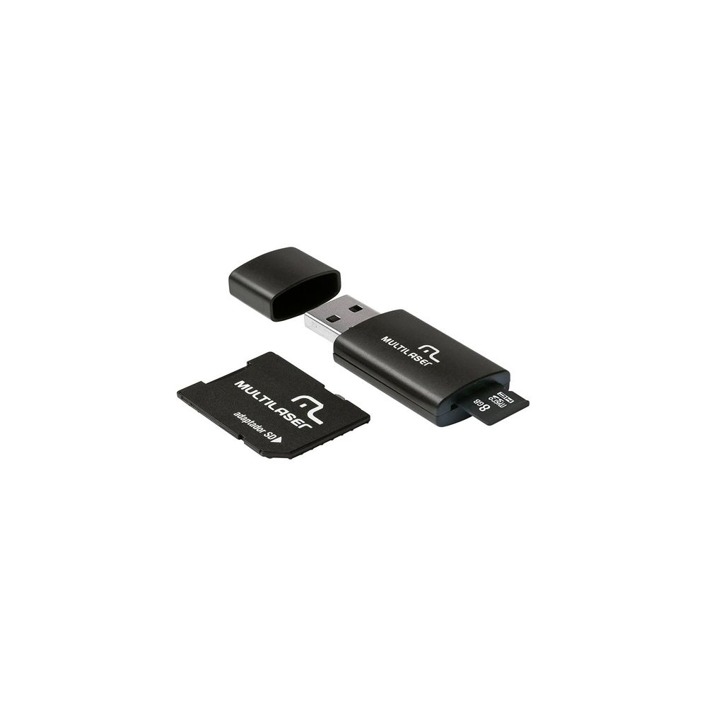 Cartão de Memória Micro SD 8GB Leitor USB MC058 - Multilaser 
