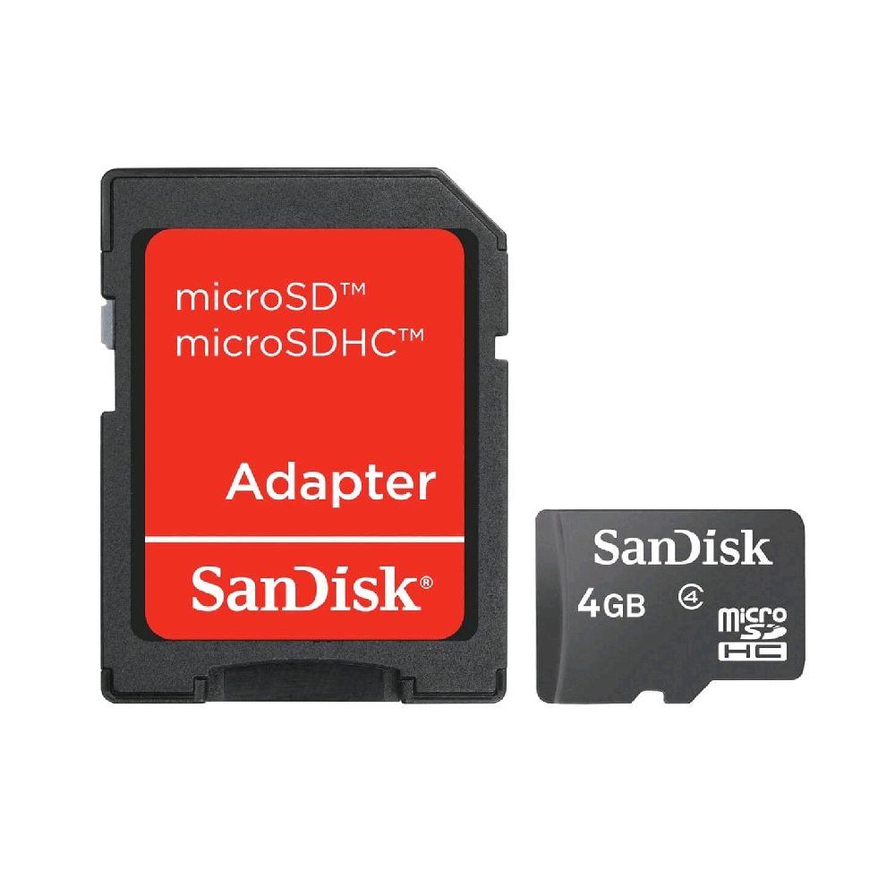 Cartão de Memória Micro SDHC 04GB Mod.SDSDQM-004G-B35A c/ Adaptador - Sandisk