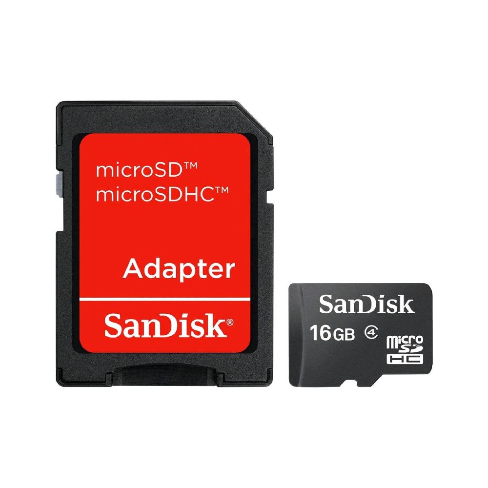 Cartão de Memória 16GB Micro SDHC Card + Adaptador SDHC Classe 4 Mod.SDSDQM-016G