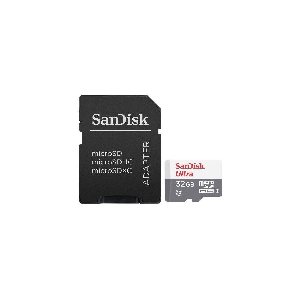 Cartão De Memória 32gb Microsdhc Uhs-I Ultra Classe 10 + Adaptador Sandisk (Sdsqunb-032g-Gn3ma)