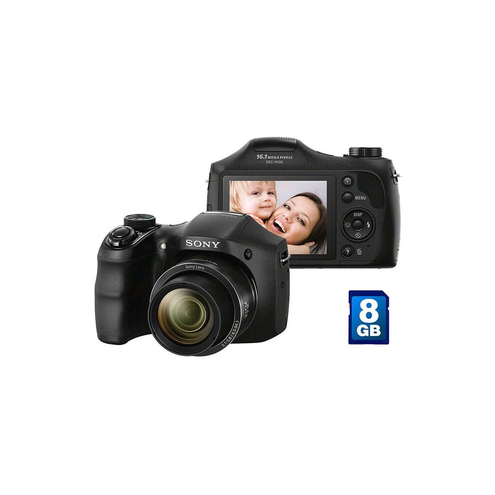 Câmera Digital DSC-H100 16.1 MP, Zoom 21x, Foto Panorâmica 360º, Filmes em HD, C
