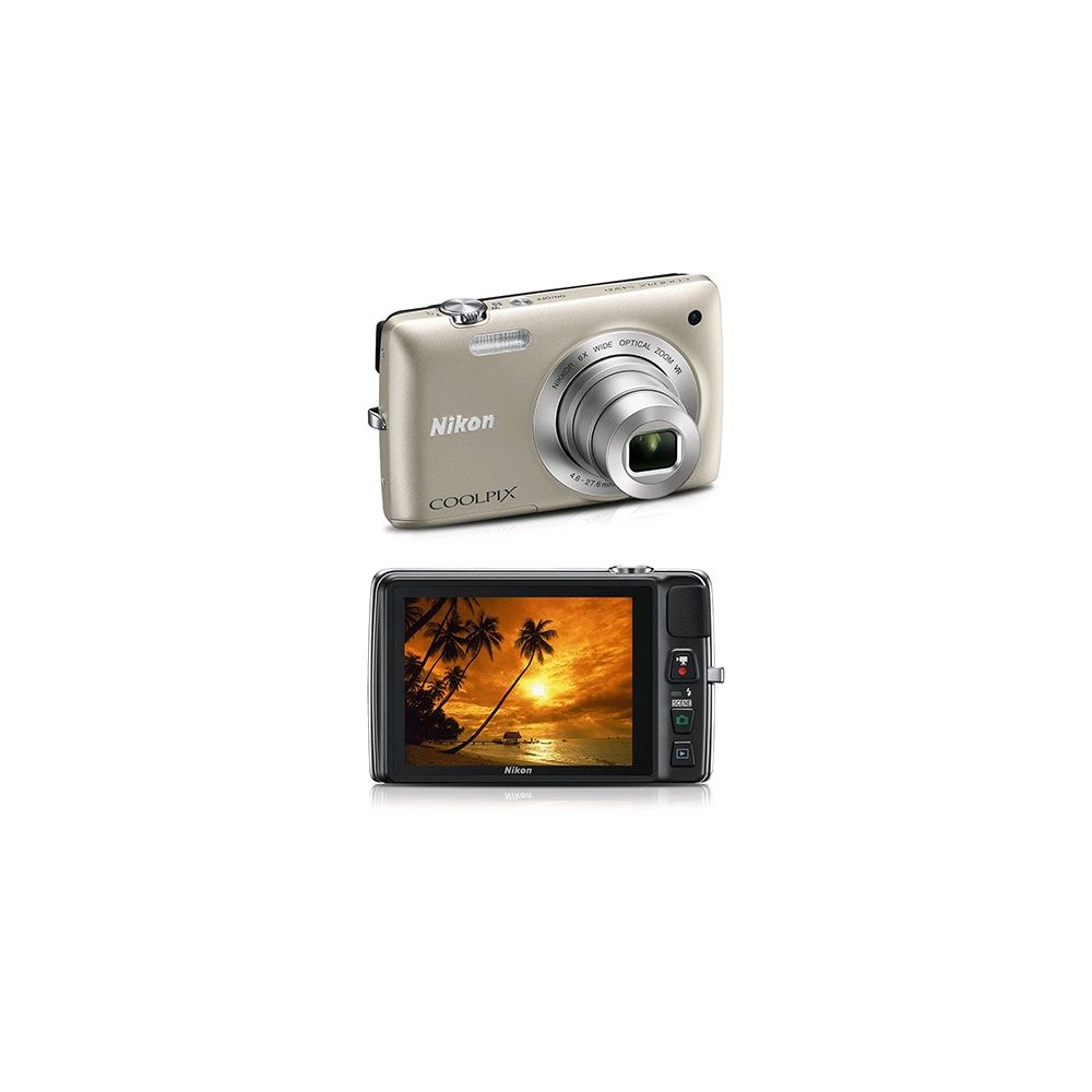 Câmera Digital Nikon Coolpix S4300 16MP c/ 6x Zoom Digital 74MB Prata - Nikon