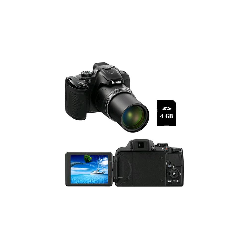 Câmera Digital Semi-Profissional Nikon P520 18MP Zoom óptico 42x Cartão 4 GB Pre
