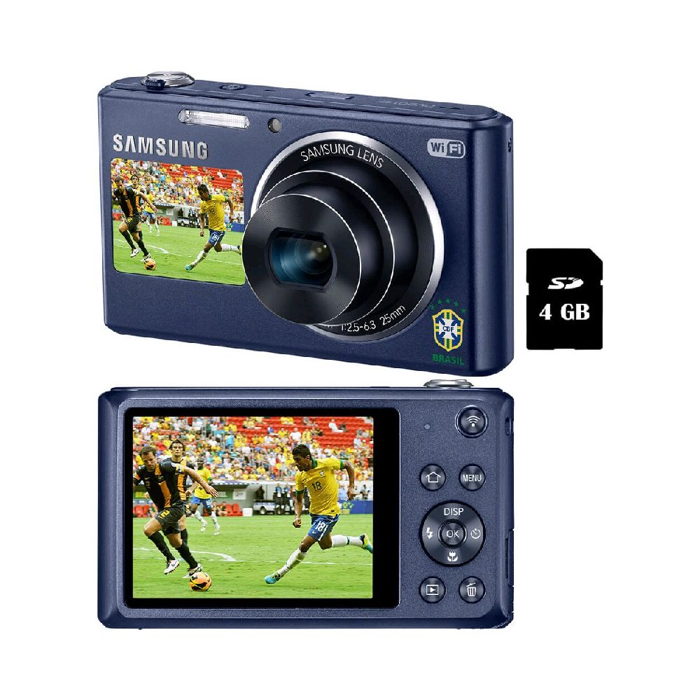 Câmera Samsung Seleção Brasileira DV2014F 16.1MP Wi-Fi Zoom Óptico 5x - Dual LCD