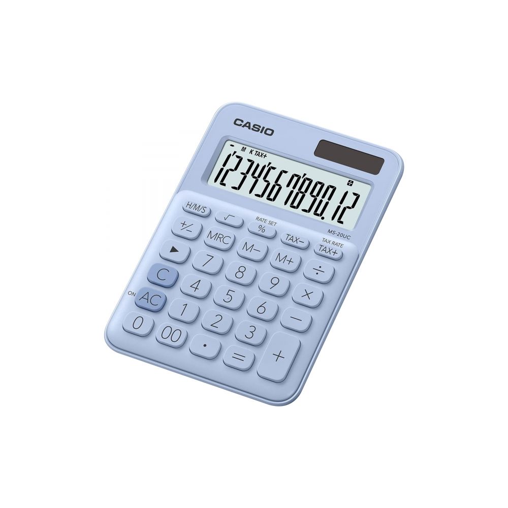 Calculadora de Mesa 12 Dígitos MS20UC Azul Claro - Casio