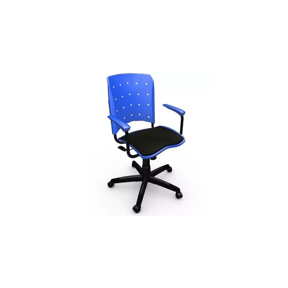 Cadeira Giratória Presidente Ergoplax Azul - Plaxmetal