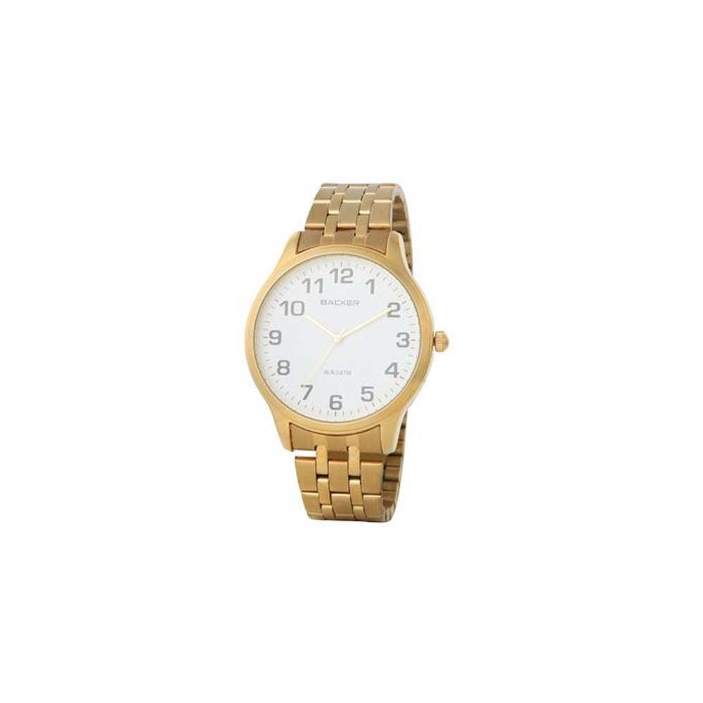 Relógio Masculino Analógico 3160145M Dourado - Backer 