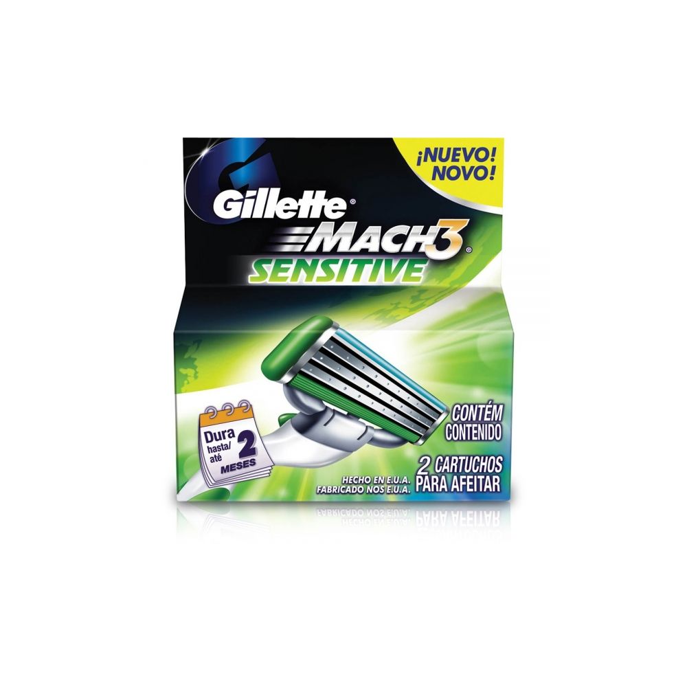 Carga Gillette Mach3 Sensitive 2 Unidades - P&G