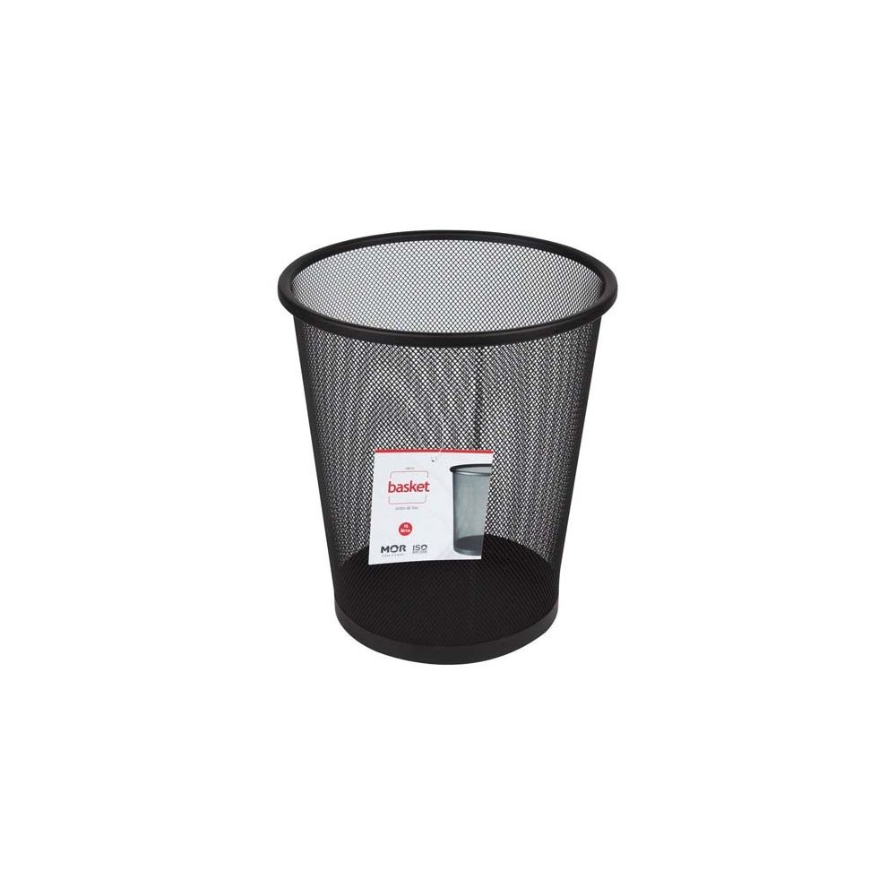 Cesto de Lixo de Aço Basket 16 Litros Preto 8236 - Mor 