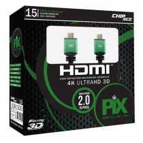 Cabo HDMI 15M 2.0 ULTRA HD 4K 3D - Pix