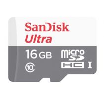 Cartão de memória micro SD 16gb Com Adaptador Classe10 SDSQUNB SanDisk 