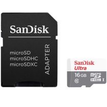 Cartão de memória micro SD 16gb Com Adaptador Classe10 SDSQUNB SanDisk 