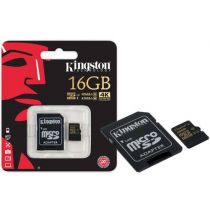 Cartão de Memória Micro SD 16GB 4K Gold - Kingston 