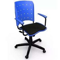 Cadeira Giratória Presidente Ergoplax Azul - Plaxmetal