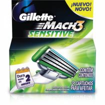 Carga Gillette Mach3 Sensitive 2 Unidades - P&G