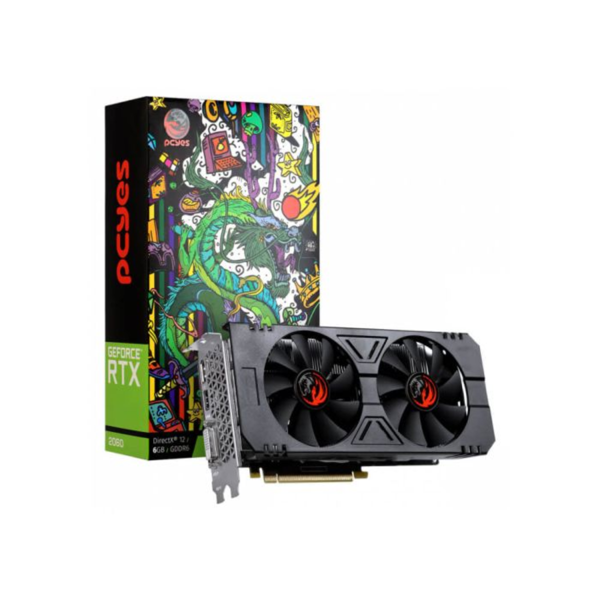 Placa de Vídeo GeForce RTX 2060 6GB DDR6 192 Bits PA2060RTX6GDF