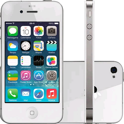 iPhone 4S 8GB Branco Desbloqueado iOS 7 3G Wi-Fi Câmera de 8MP