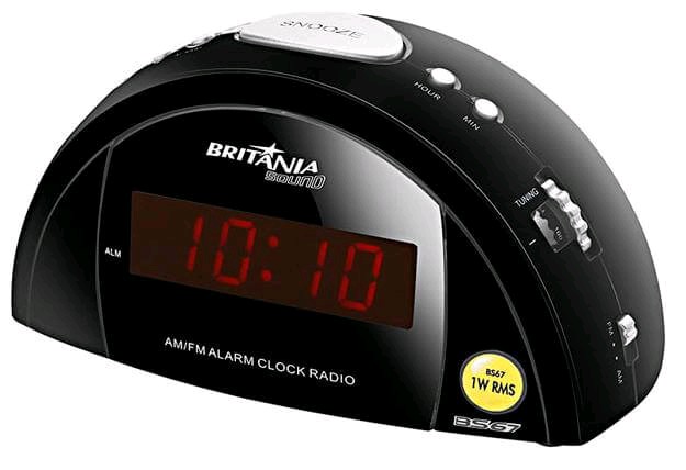 Rádio Relógio Digital Mod.BS-67 AM FM Alarme Display Função Soneca -  Britânia : PC Informática