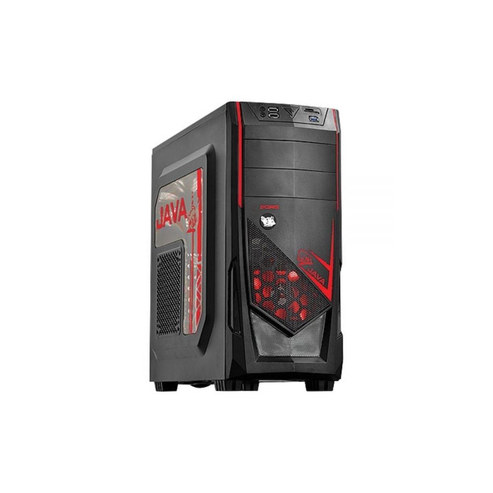 Gabinete Mid-Tower Gamer Cooler Fan 120mm sem Fonte PCYes Java Red