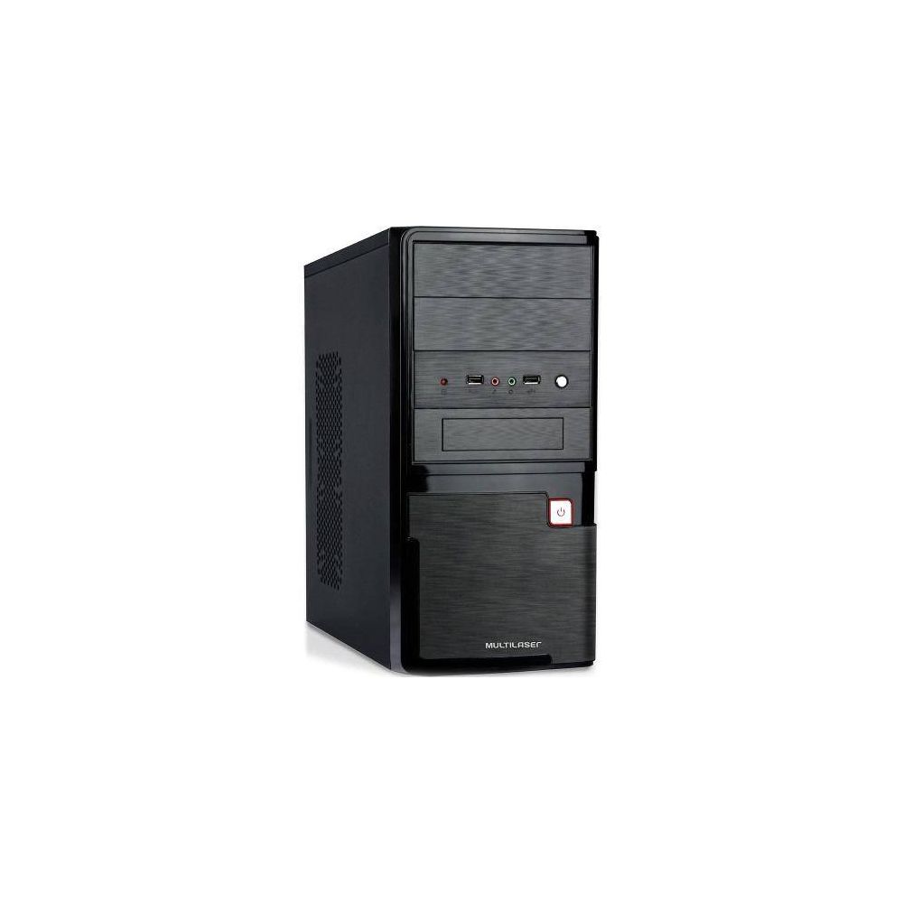 Gabinete 2 Baias C/Fonte 200w Preto Escovado - Multilaser