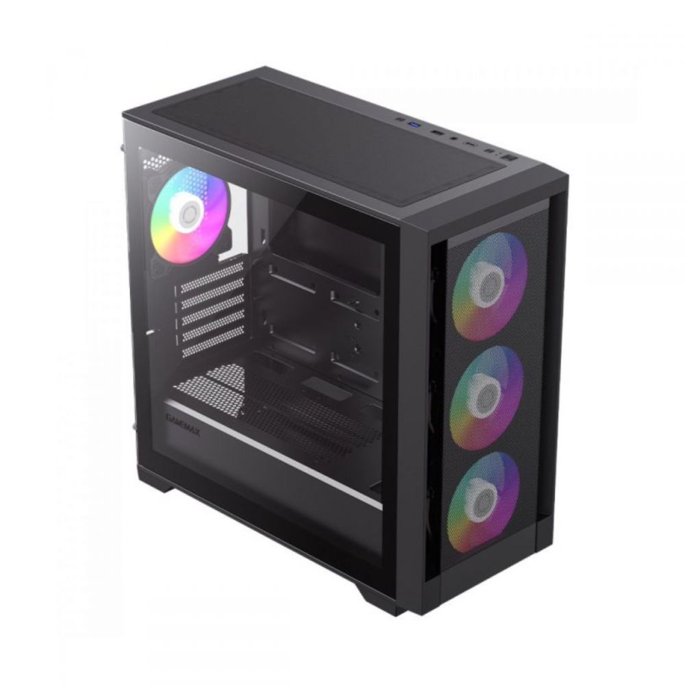 Gabinete Defender Mid Tower Vidro Temperado S/Fan - Gamemax