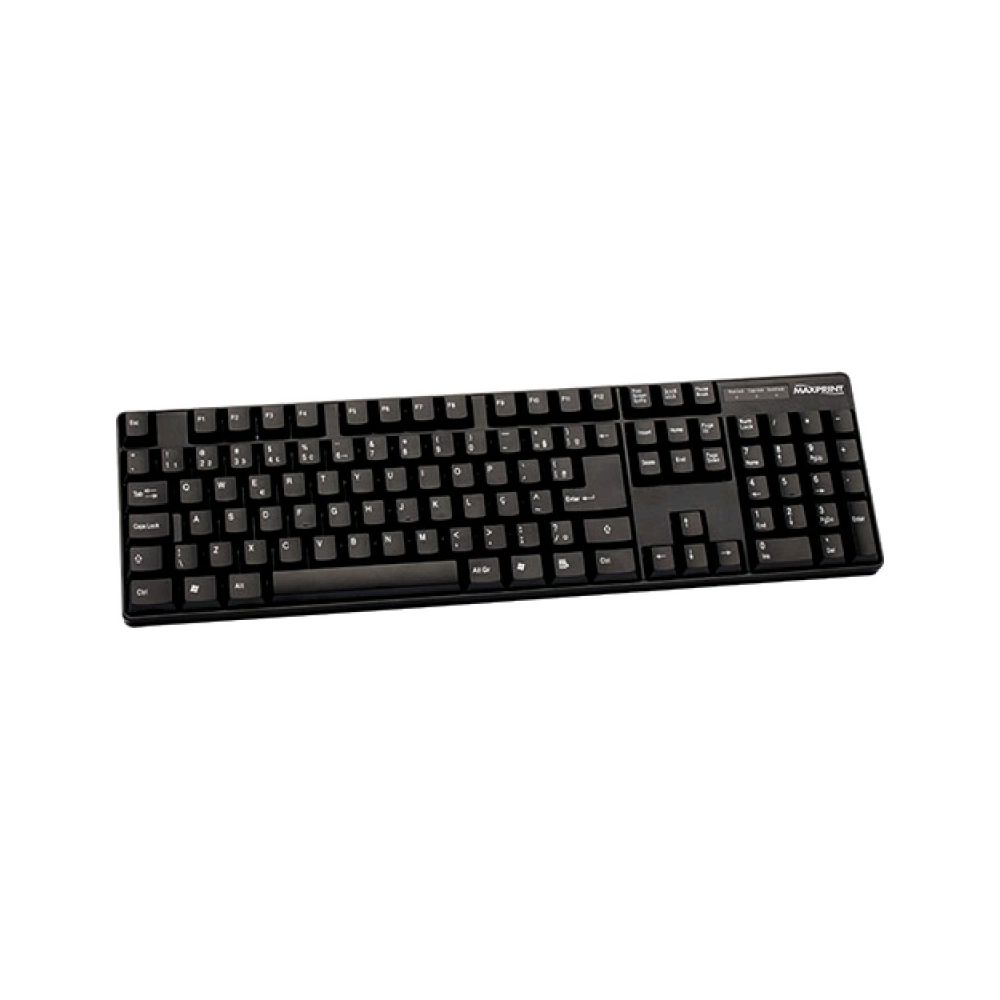 Teclado com Fio USB ABNT2 Preto 60807-3 - Maxprint